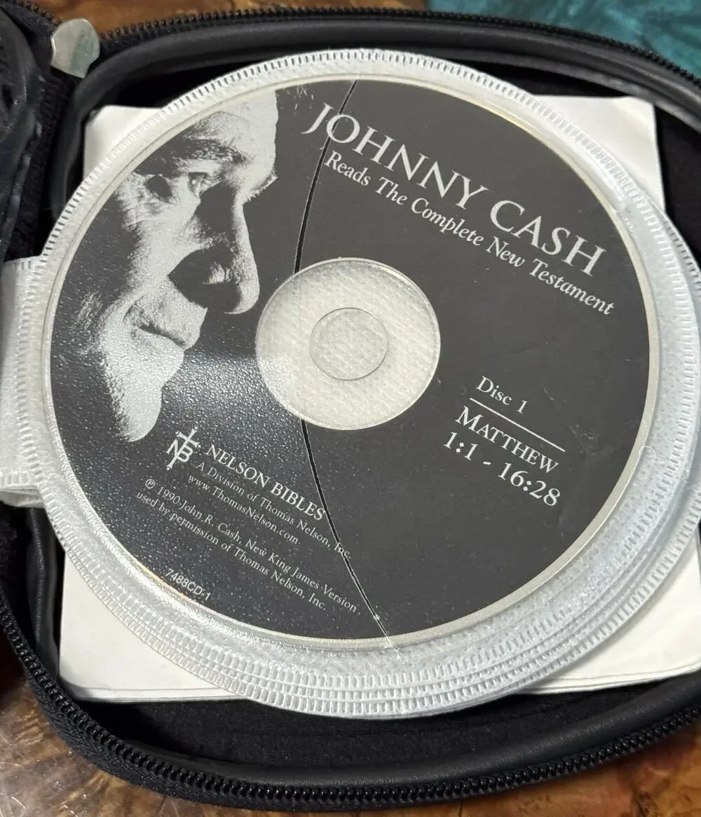 Johnny Cash Reads the New Testament New King James Version 19 hour run 16 CD's